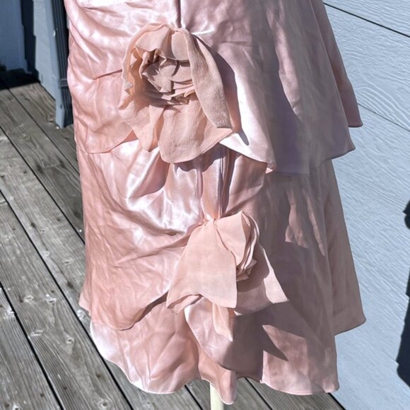 Betsey Johnson Y2K VINTAGE Blush Pink Silk Satin Dress NWT - Picture 5 of 11